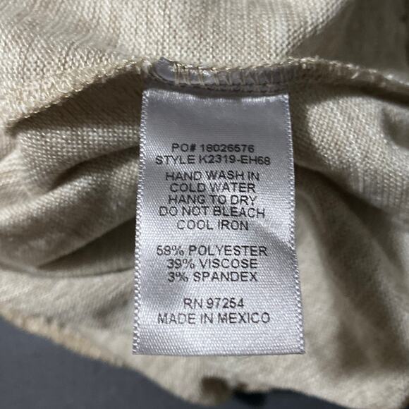 F21 Women's Cropped Sweater Top Long Sleeve Size Large Oatmeal Forever 21 Fall - Picture 9 of 10